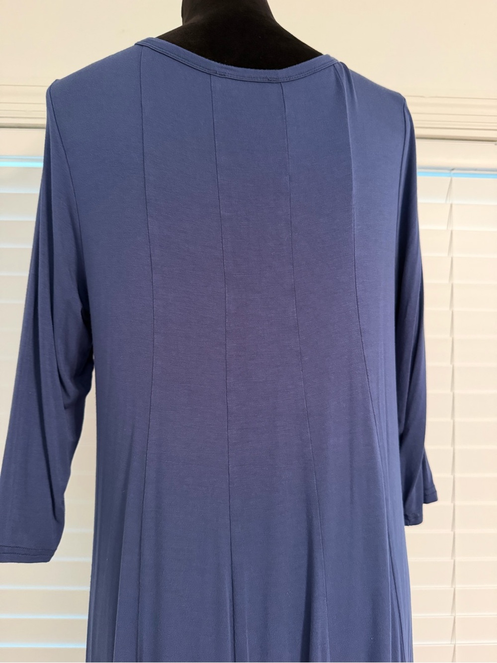 Hot Touch Dress Women’s XL Blue Soft Stretch Long 3/4 Sleeve New Lagenlook - Picture 5 of 10